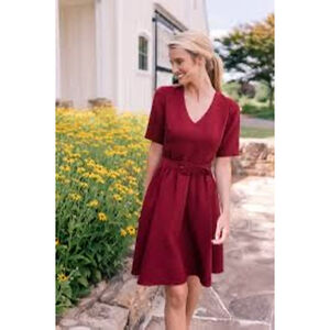 Gal Meets Glam Clara Fit & Flare Dress With Pockets Size 14 Career Elegant